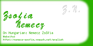 zsofia nemecz business card